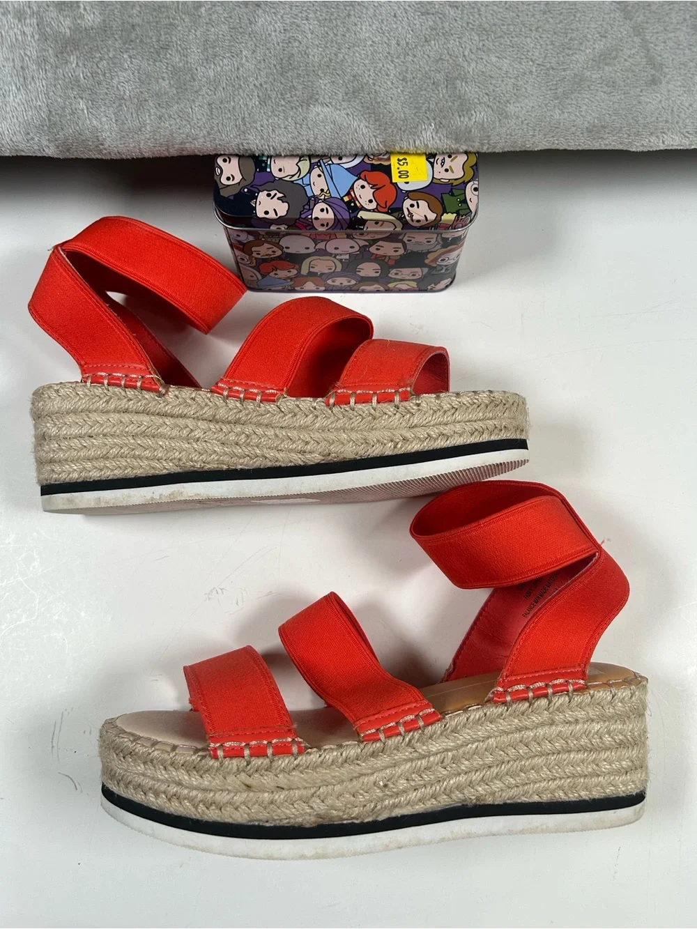 Dolce Vita Orange Espadrille Platform Sandals